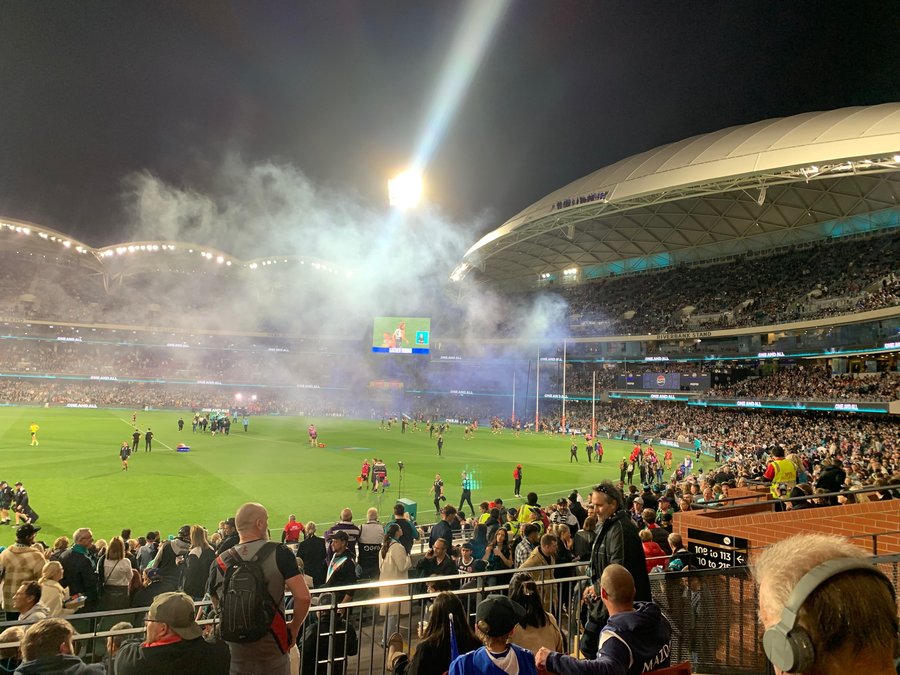 Adelaide Oval night game with EDEN Stirling